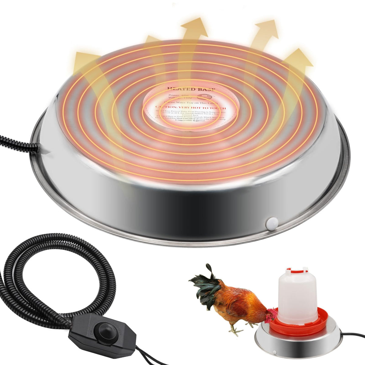 14 Inch Poultry Waterer Heater N394