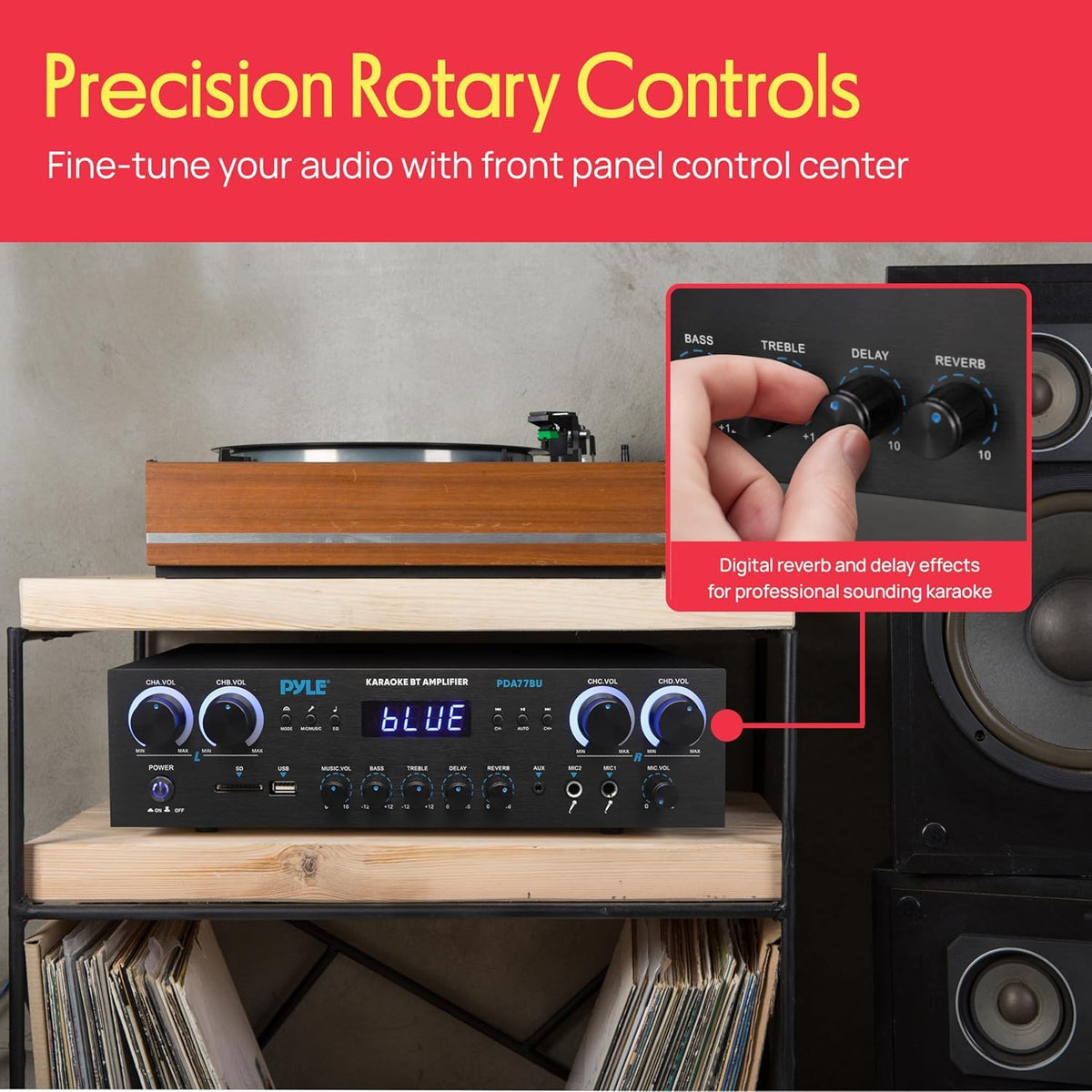 4 Channel 800 Watt Bluetooth Stereo Receiver K7961