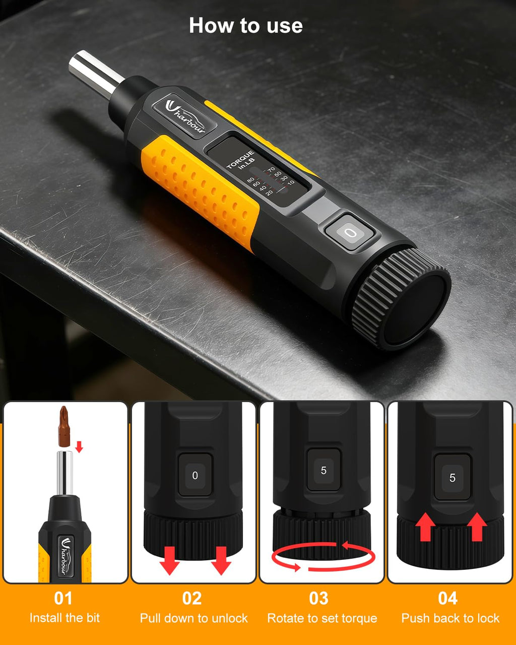 10-80 in.lb Torque Screwdriver Set U190