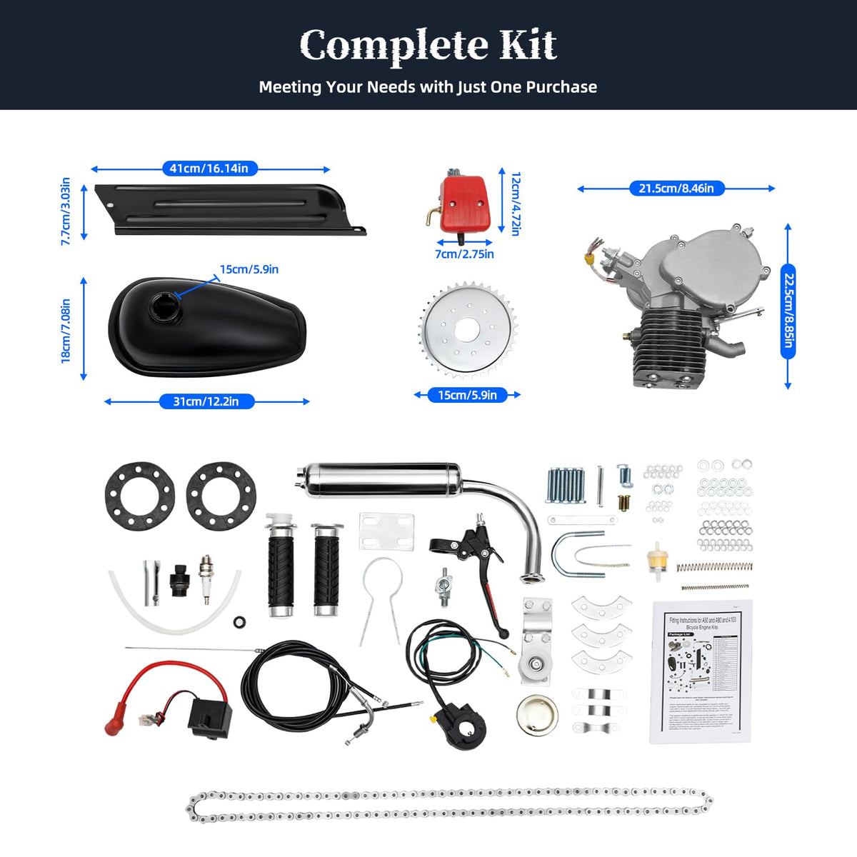 100CC 2 Stroke Bicycle Engine Kit L79736