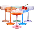 Ribbed Coupe Glasses 8oz 6 Pieces C131