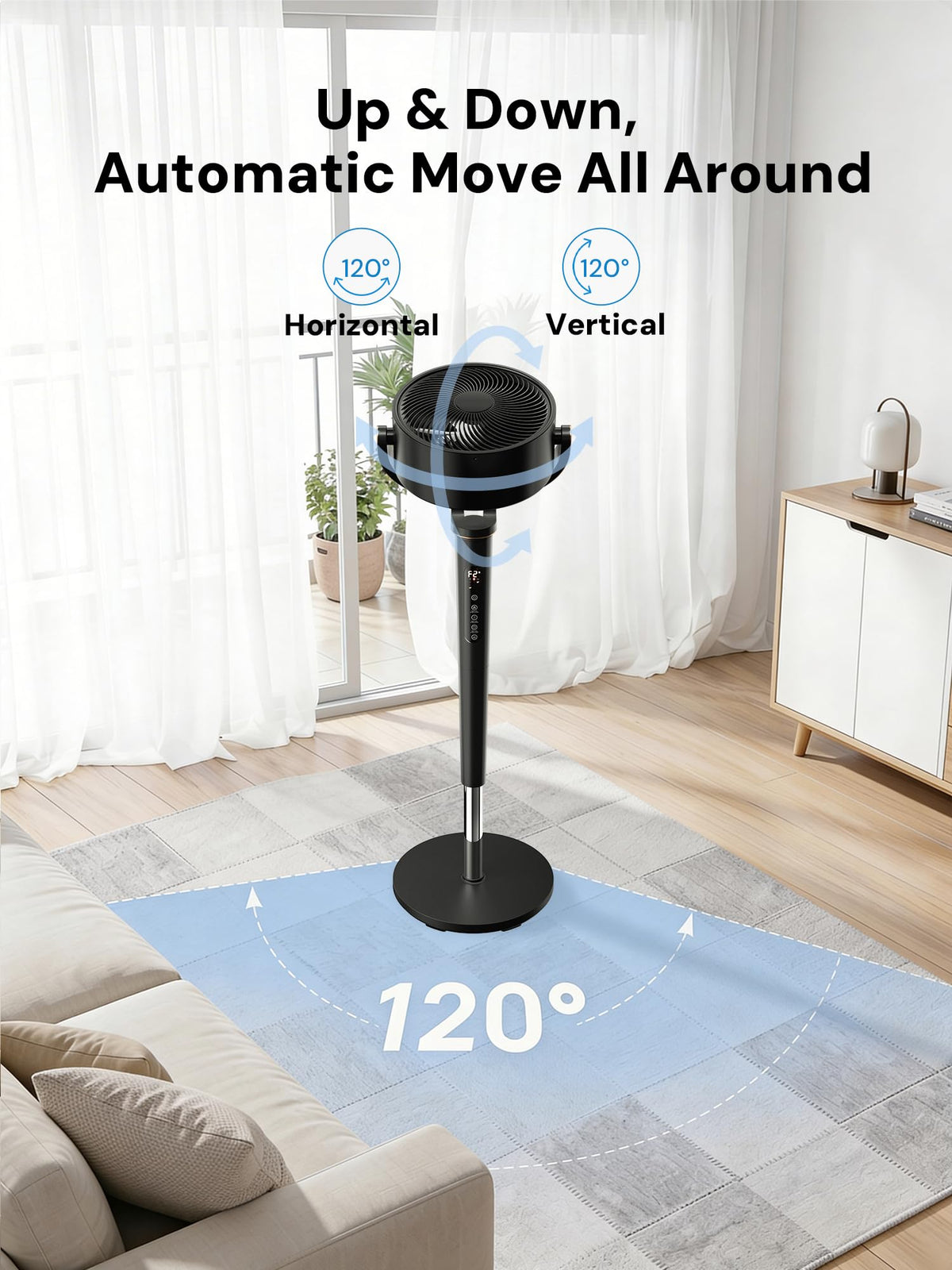 Smart 3D Oscillating Pedestal Fan with Remote A85349