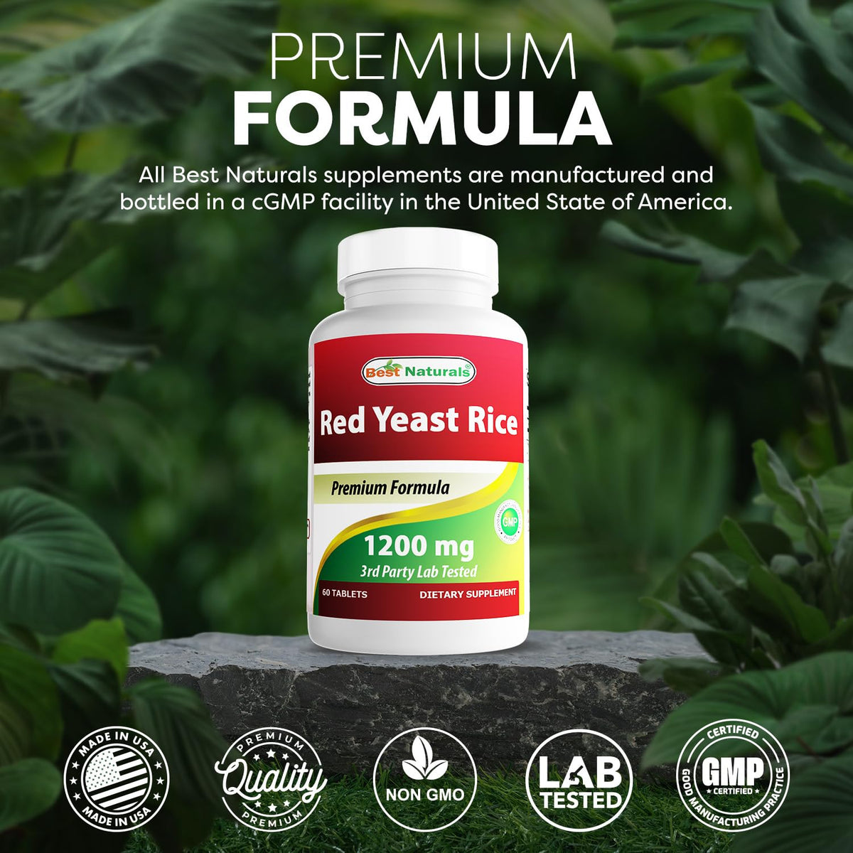 Red Yeast Rice 1200 Mg 60 Tablets L5621