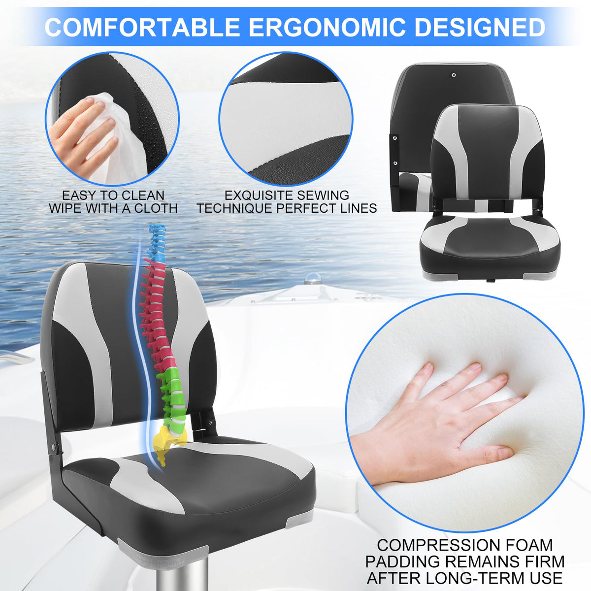 Folding Boat Seat 2 Pack D561