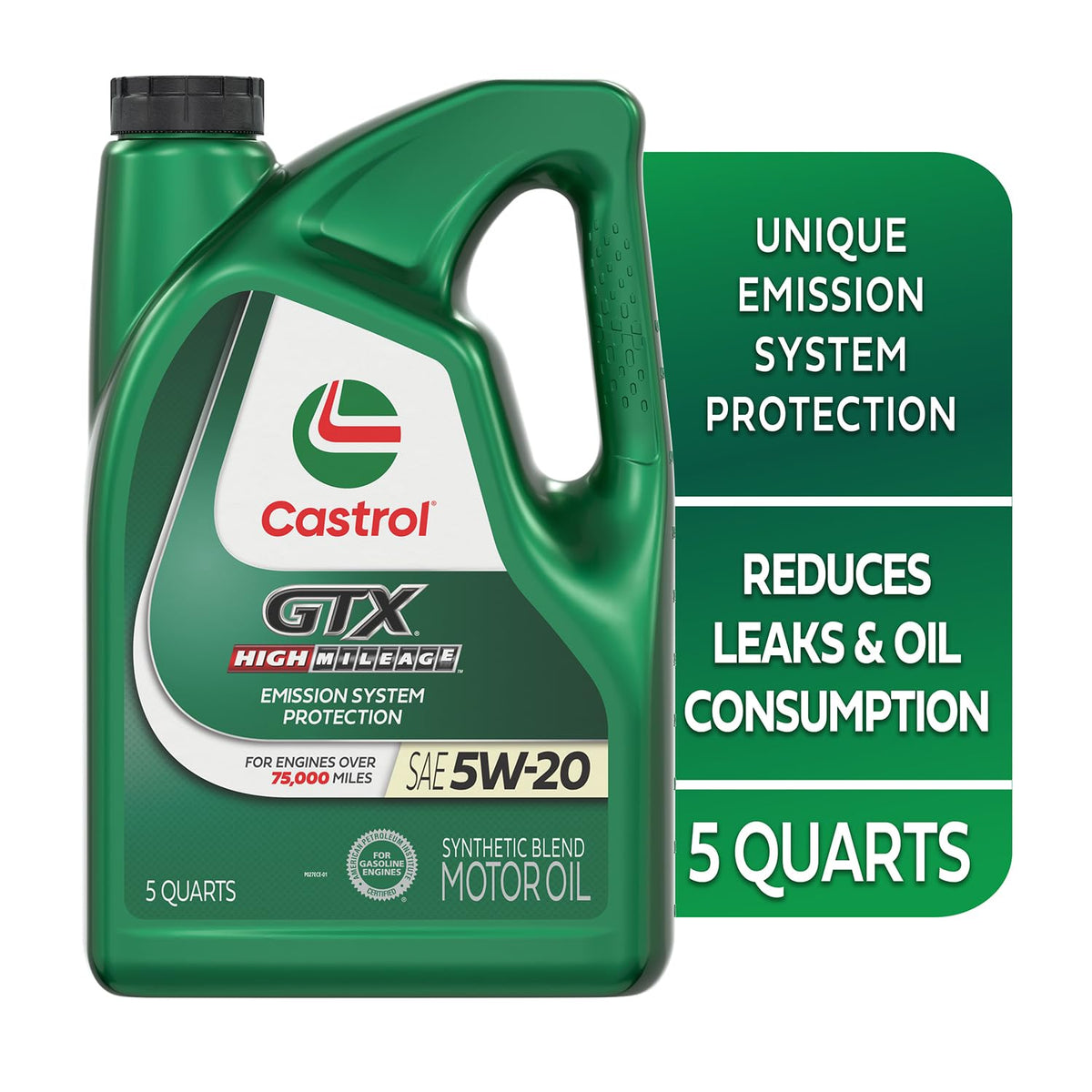 5W-20 Synthetic Blend Motor Oil, 5 Quarts V2172