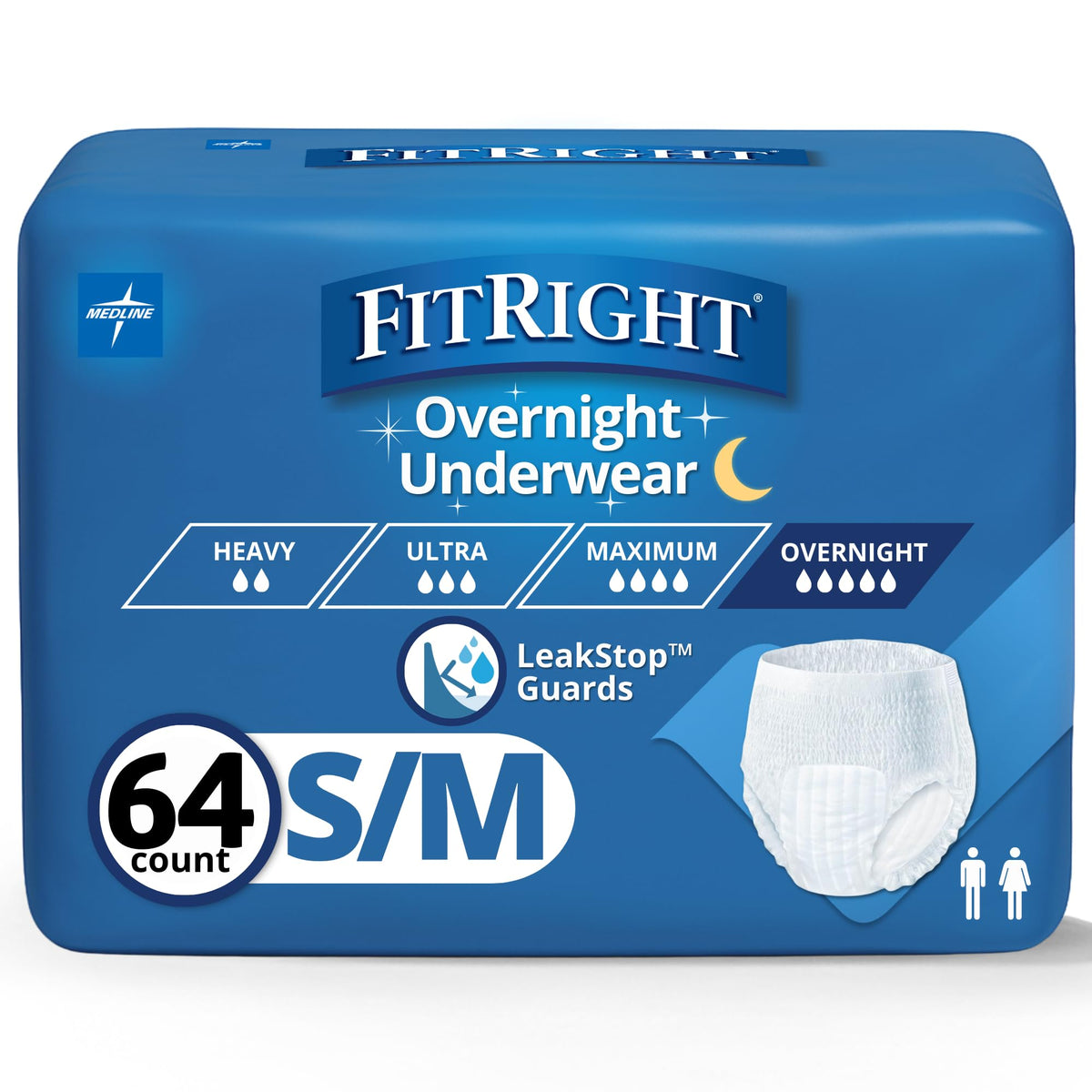 Small/Medium Disposable Pull-On Absorbent Underwear, 64 Count Q23060