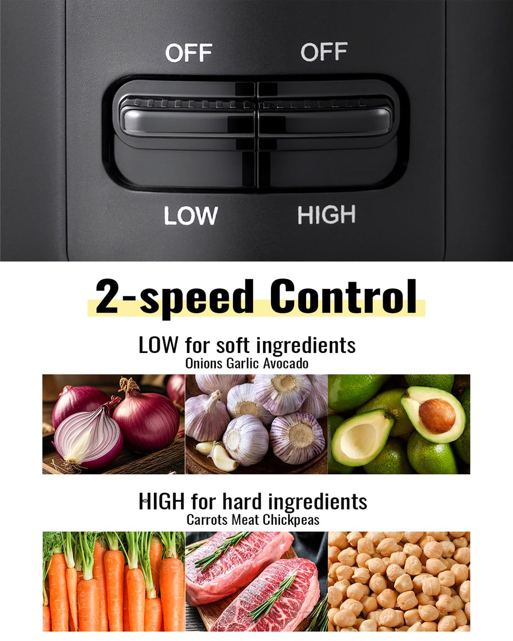 4 Cup Electric Food Processor with Stainless Steel Blades A45138