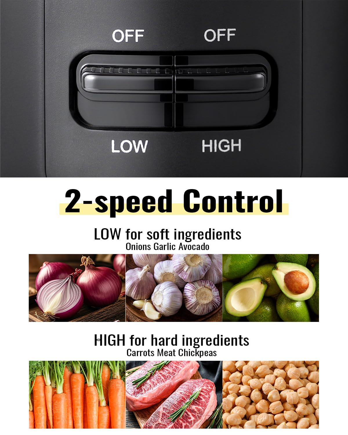 4 Cup Electric Food Processor with Stainless Steel Blades A45138