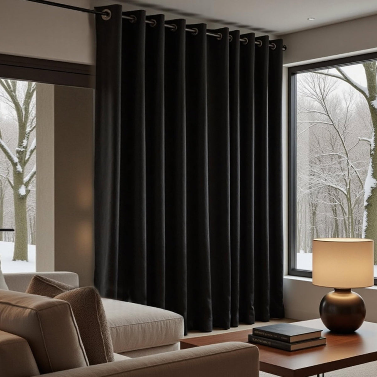 Blackout Curtains 72 Inch Extra Wide 2 Panels J66908