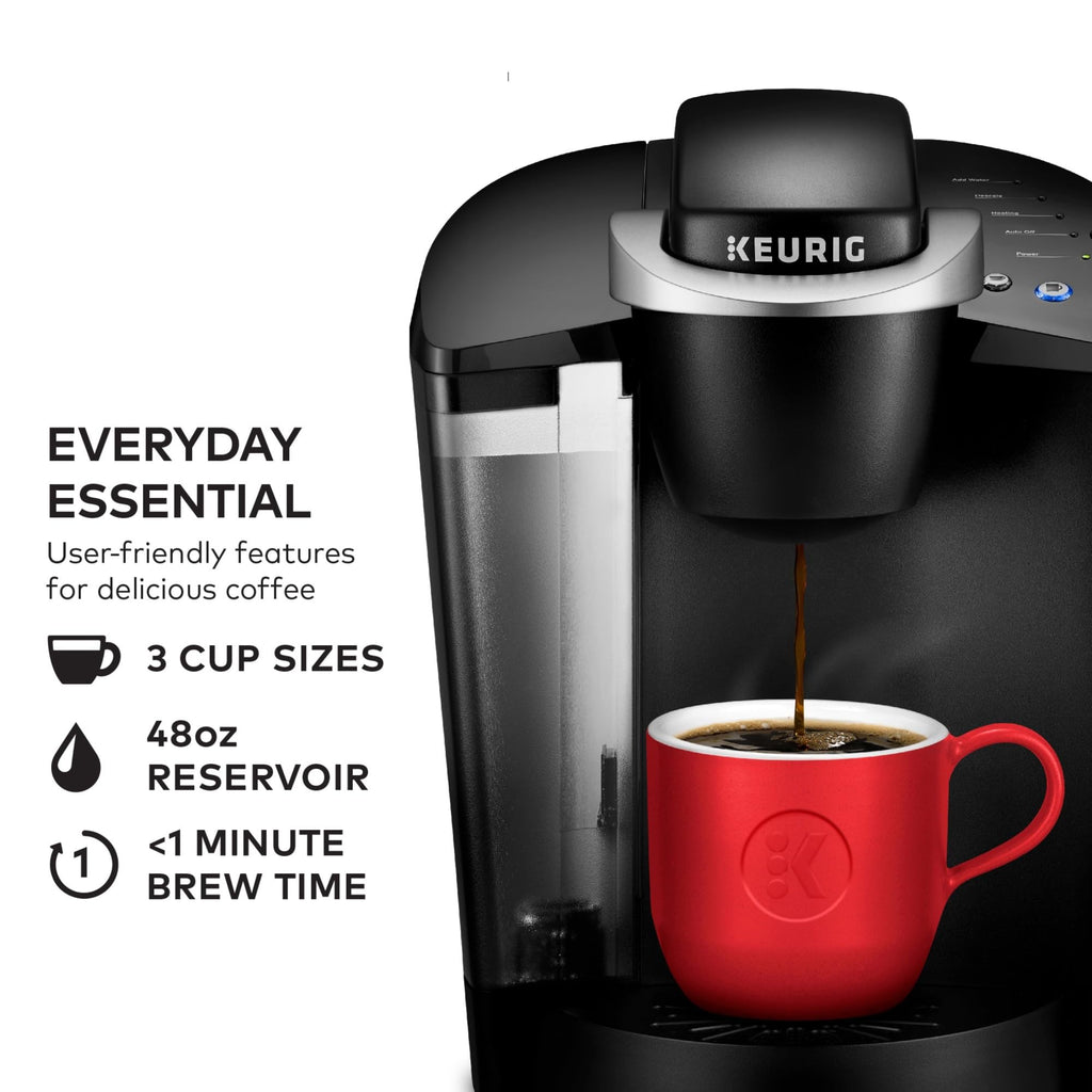 Single Serve K-Cup Pod Coffee Maker with 3 Brew Sizes, Black G292821