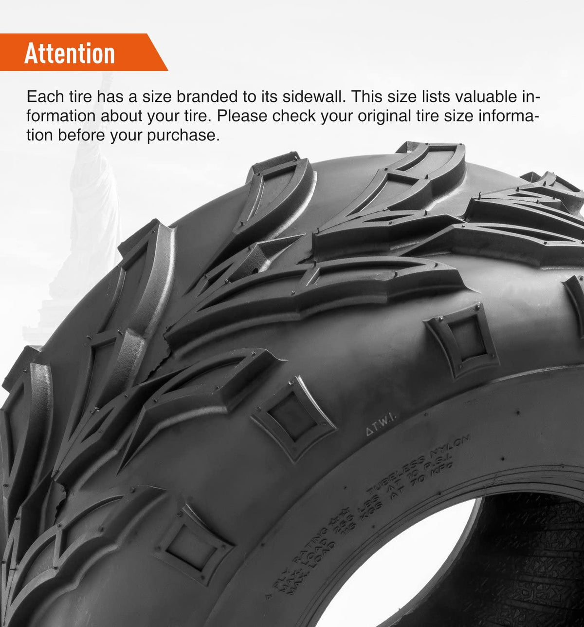 19x7-8 Tubeless ATV Tire N476289