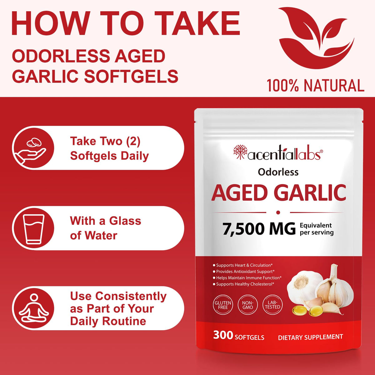 500mg Odorless Garlic Softgels A443