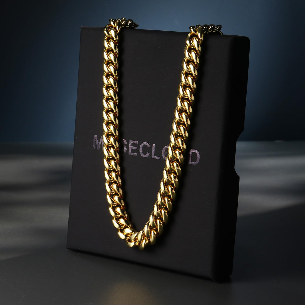 Gold Cuban Link Chain 5-14mm Stainless Steel K190