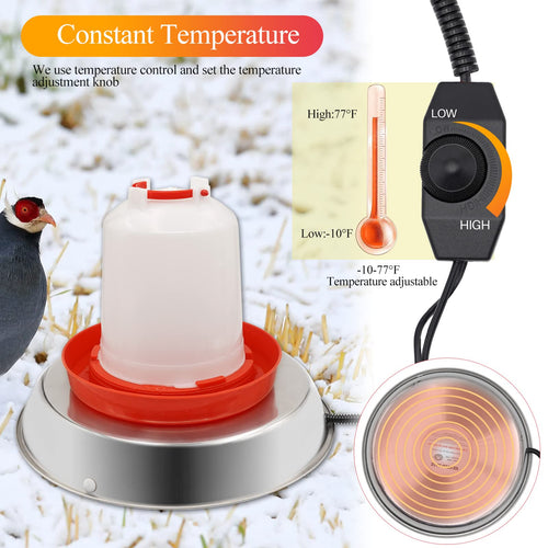 14 Inch Poultry Waterer Heater N394
