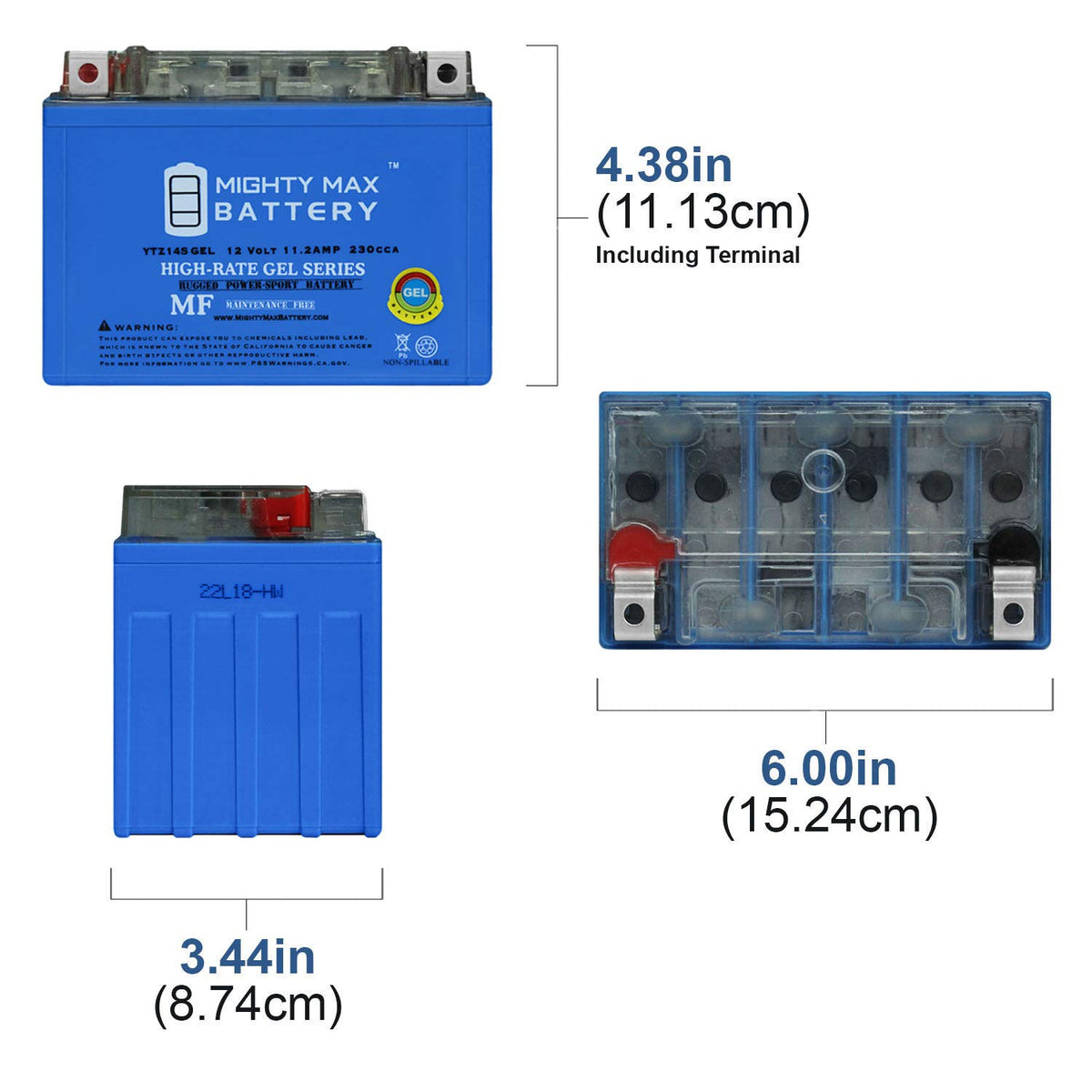 YTZ14S GEL Replacement Battery J626525