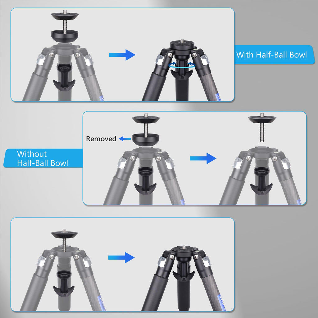 Carbon Fiber 32mm Tube Camera Tripod with 65mm Bowl Adapter W377225