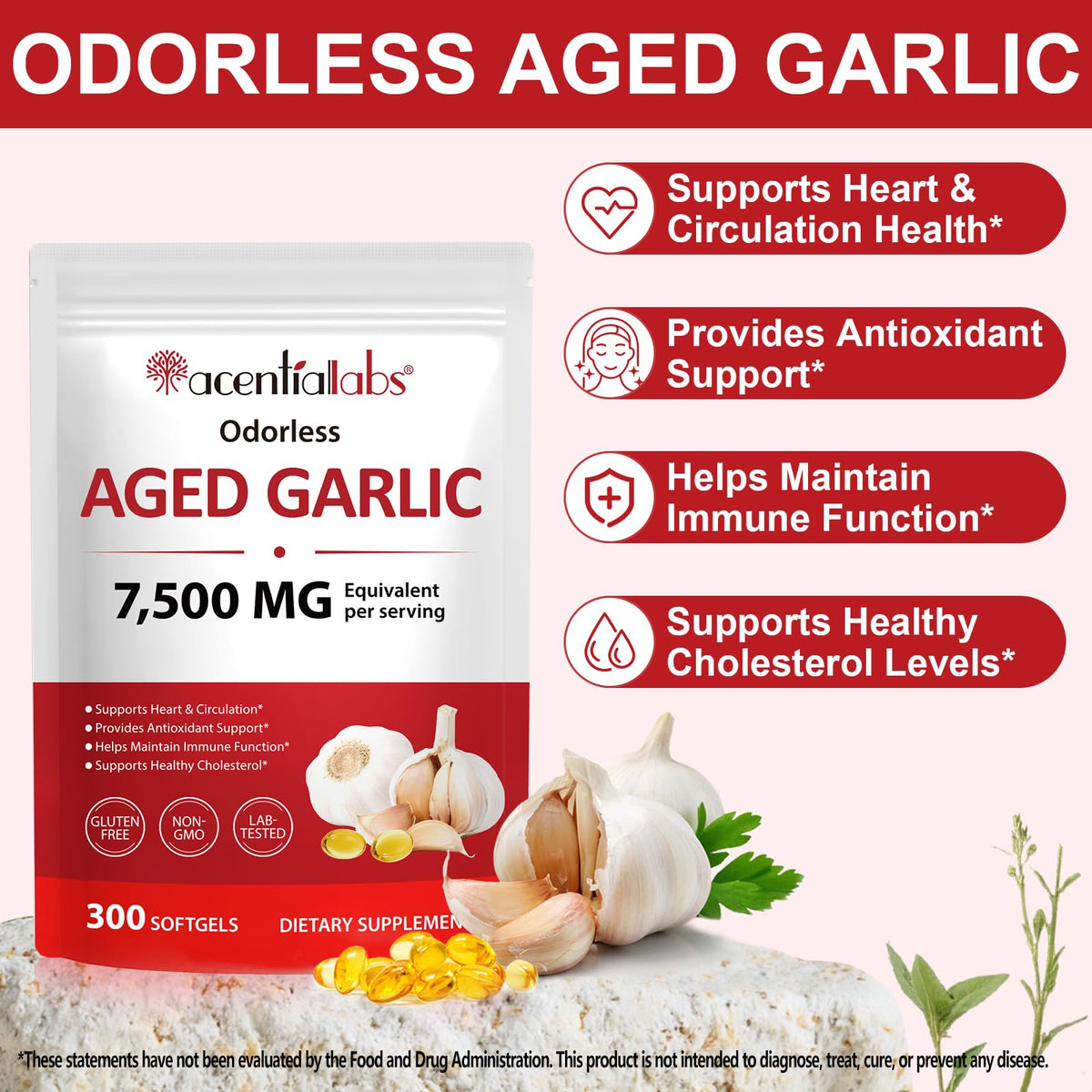 500mg Odorless Garlic Softgels A443