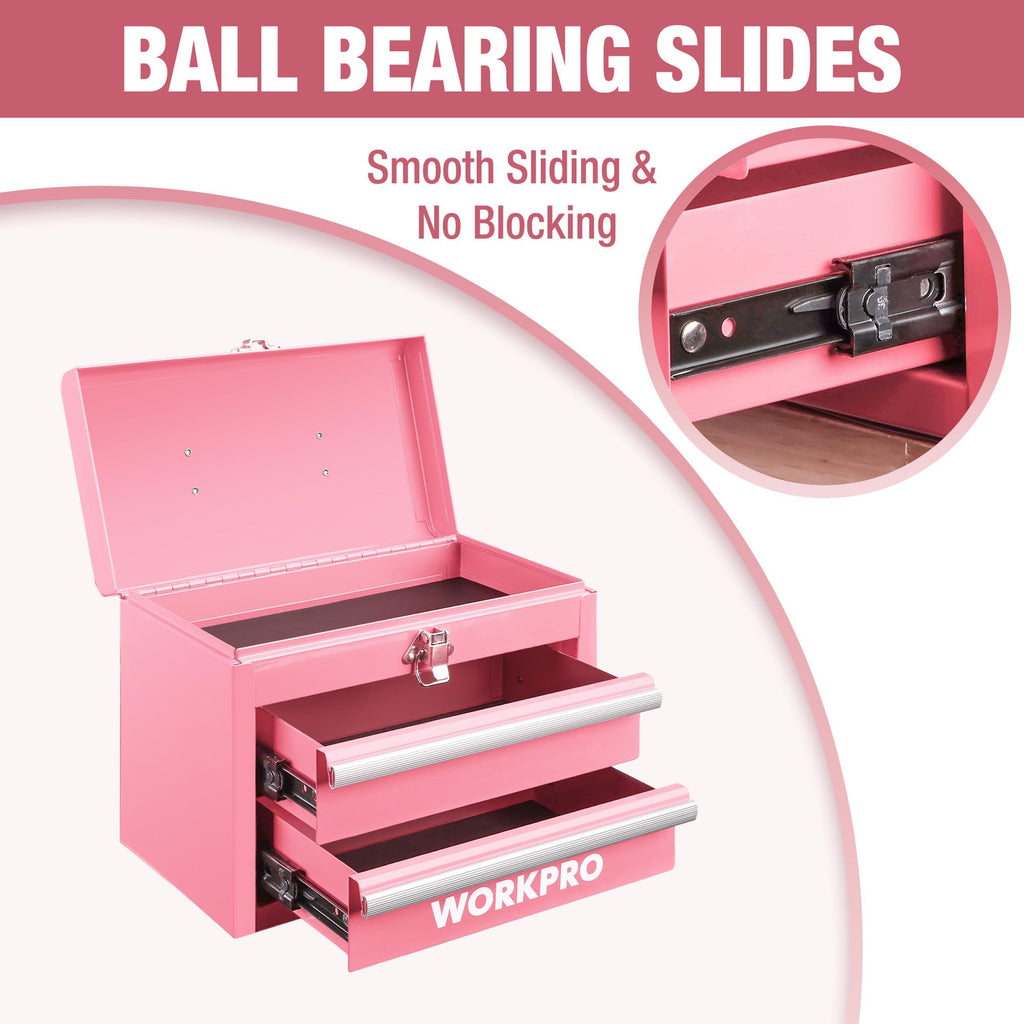 Portable Mini Metal Tool Box with 2 Drawers T6508