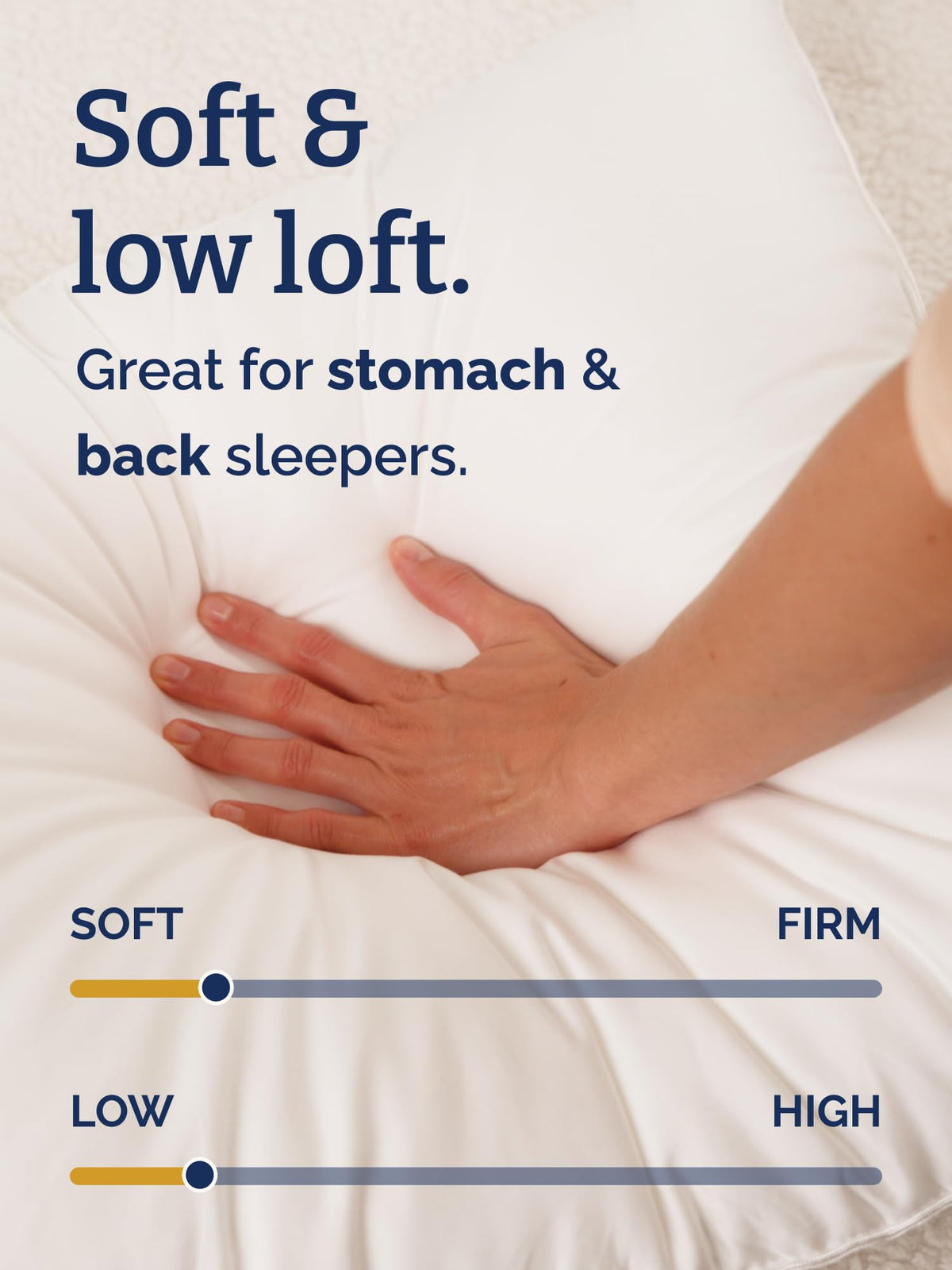 100% Cotton King Size Bed Pillows Set of 2 White Y2310