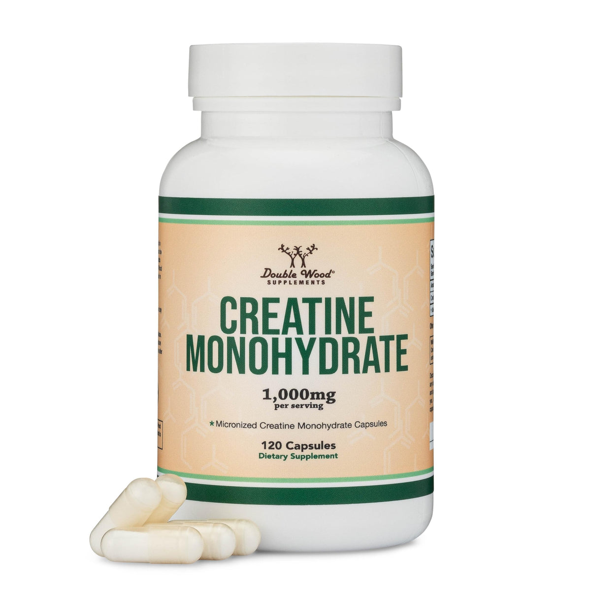 Creatine Monohydrate Capsules 1,000mg Vegan 120 Capsules R124