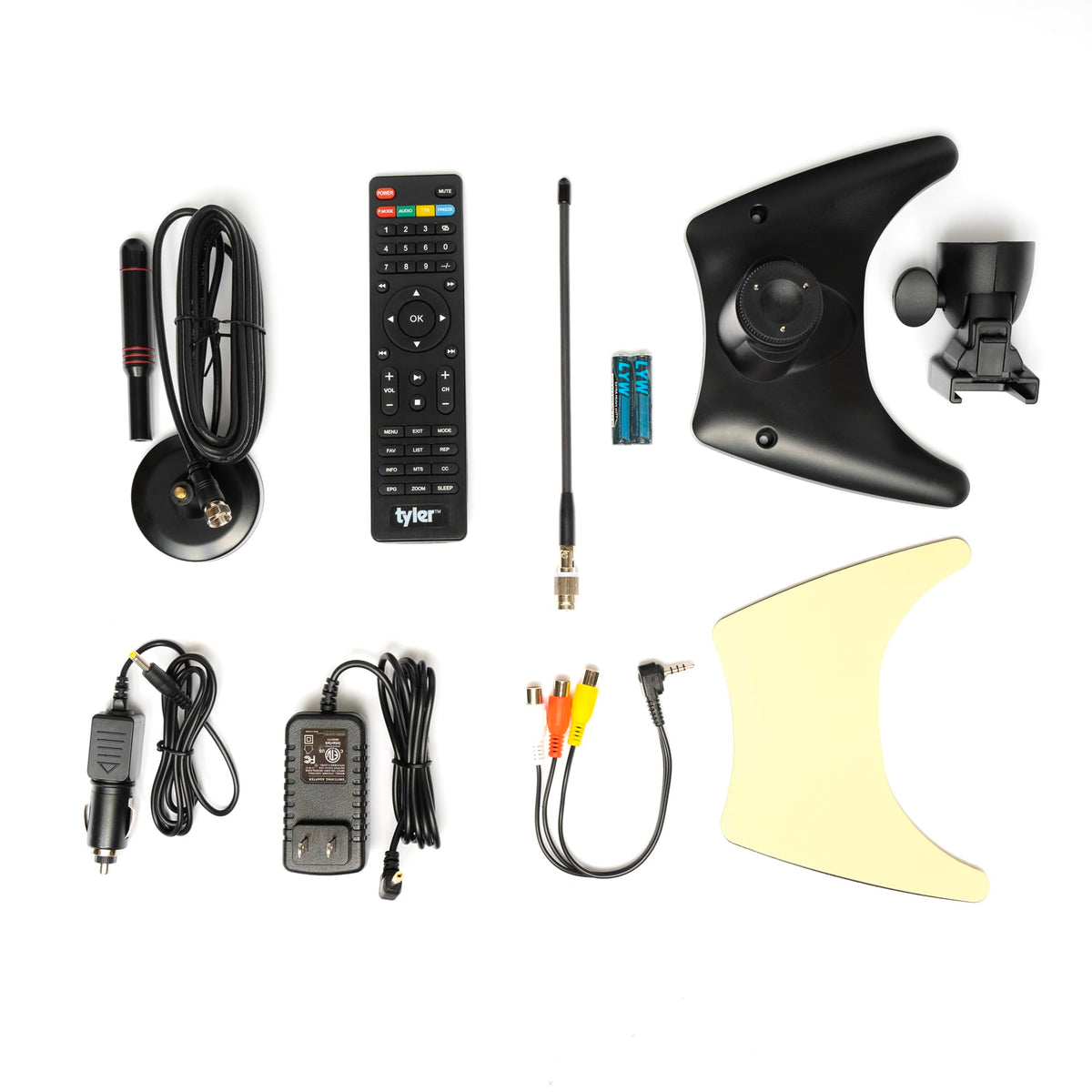 14” Portable LCD TV Monitor 1080P Rechargeable Battery Operated with Remote Control N7250