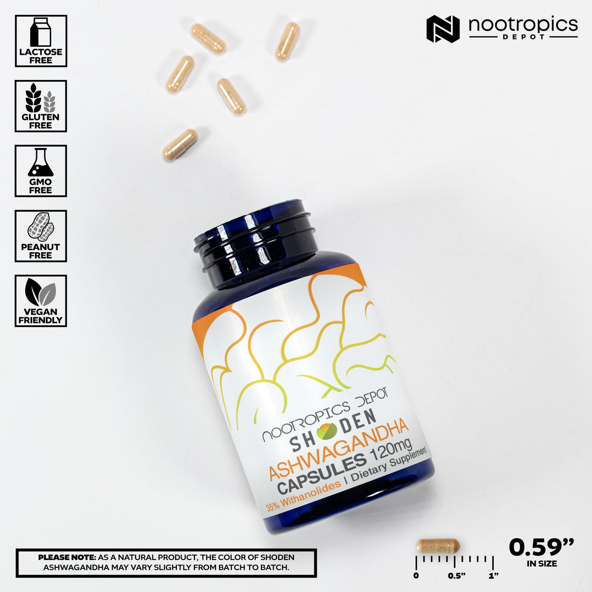 Ashwagandha Extract Capsules 120mg 30 Count K9042