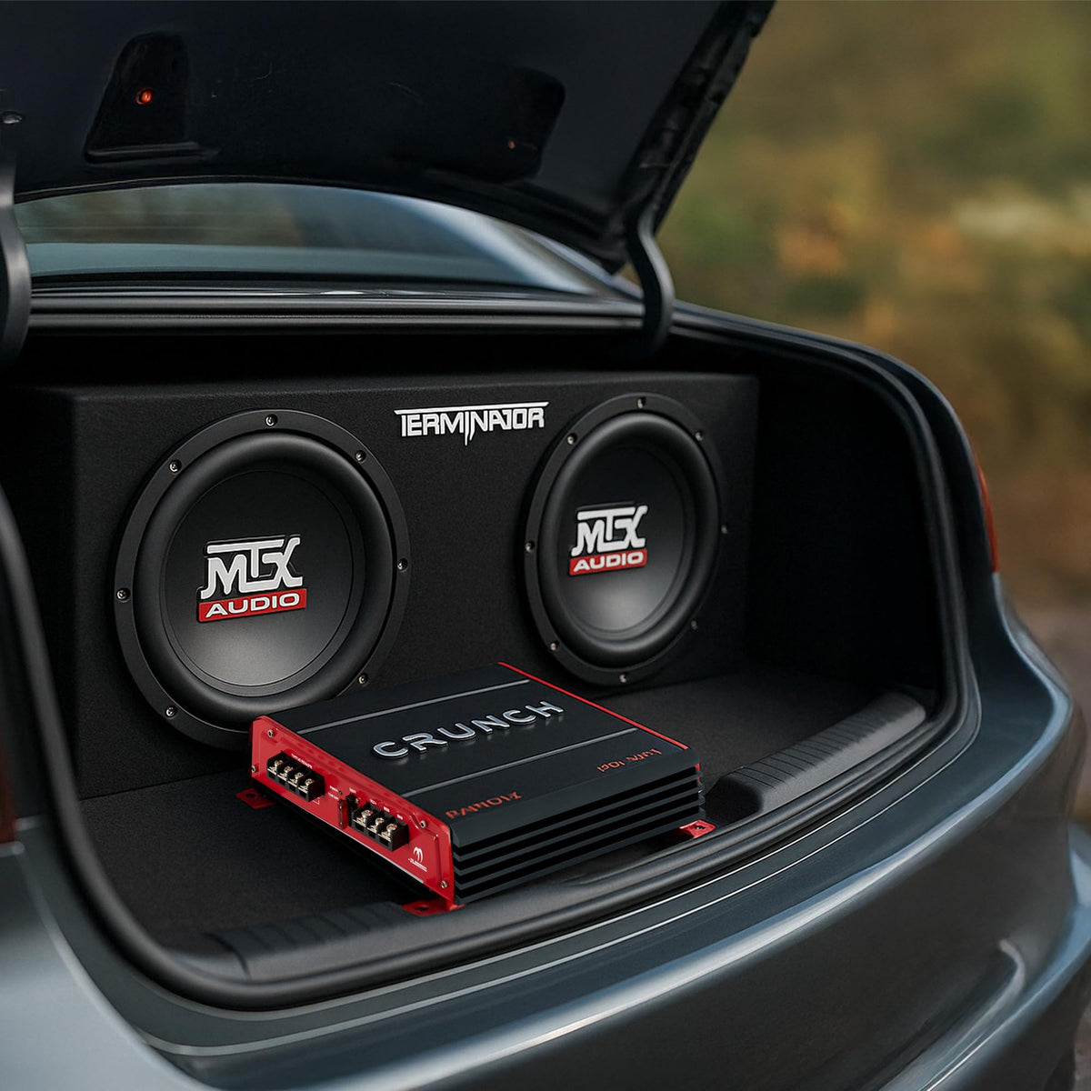 1000 Watt 2 Channel Amplifier with 12 Inch Subwoofer Enclosure A5065