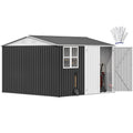 10' x 10' Waterproof Metal Outdoor Storage Shed C805120