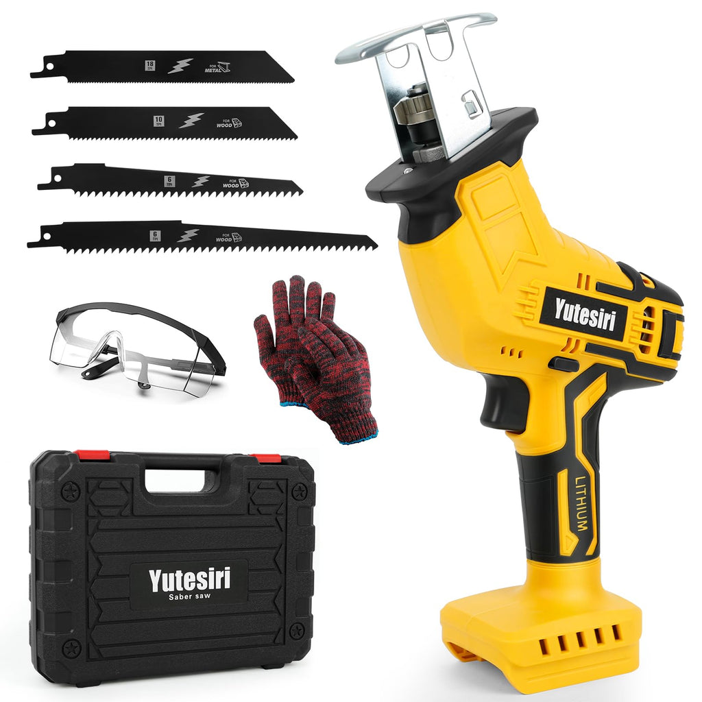 Cordless Reciprocating Saw, 0-3000SPM Variable Speed, 4 Saw Blades H272297