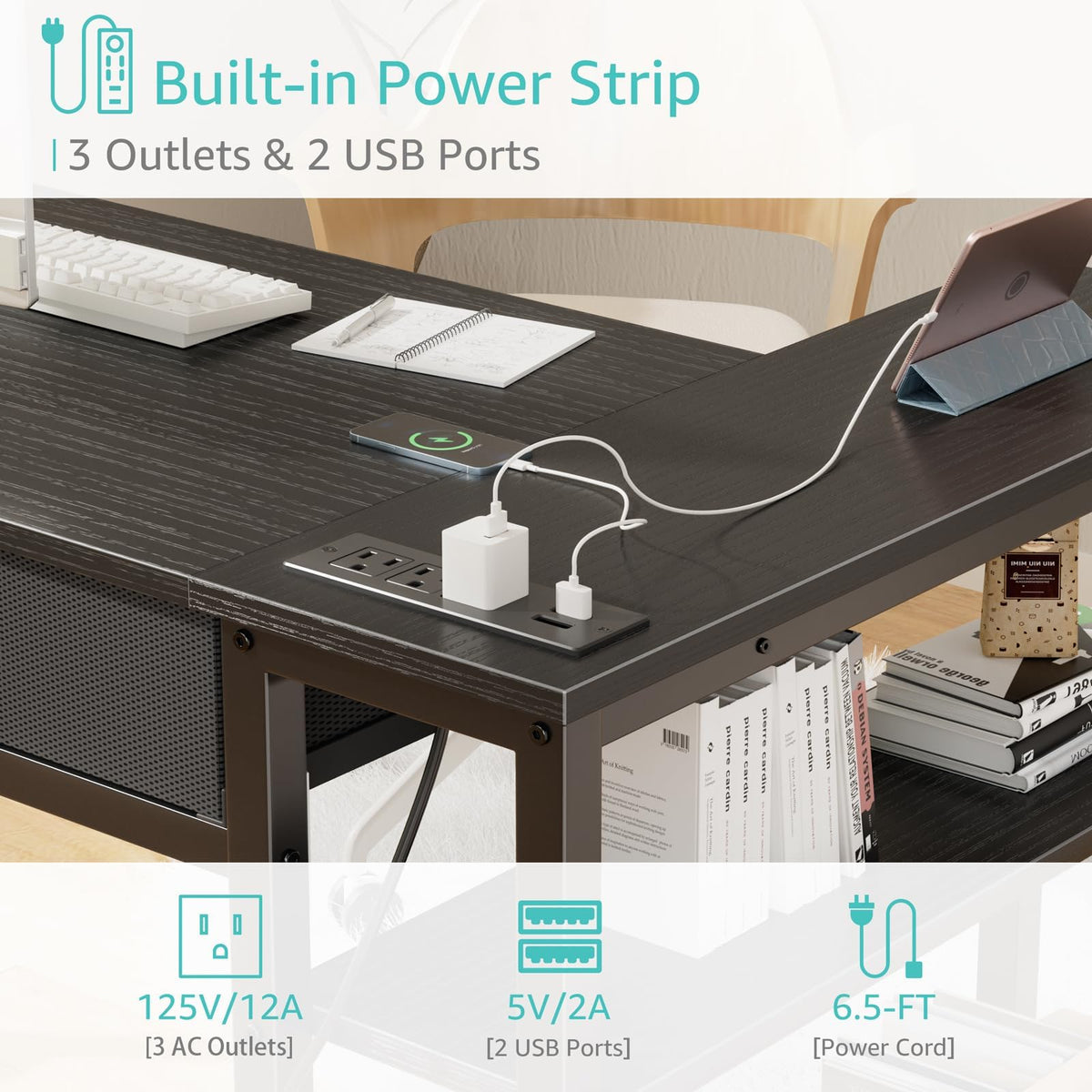 Black Corner Desk E74833