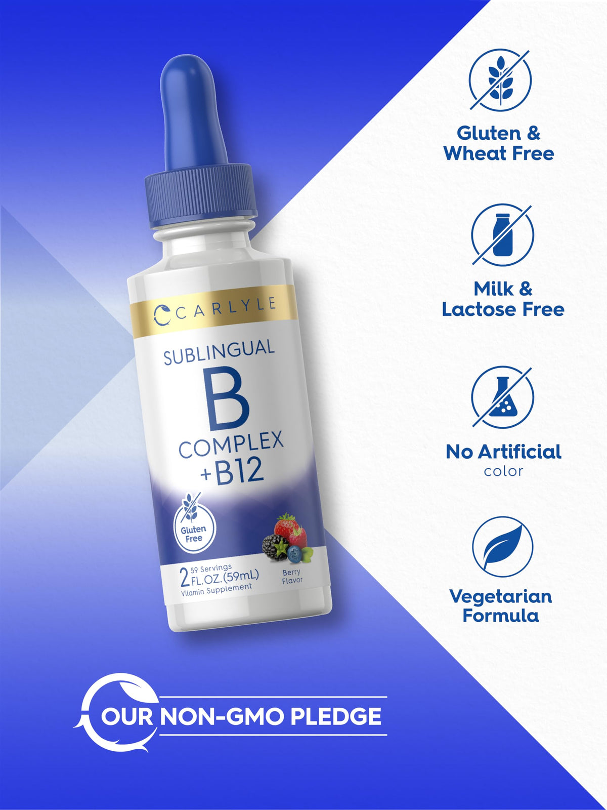 Vitamin B Complex Sublingual Liquid Drops 2 fl oz I701778