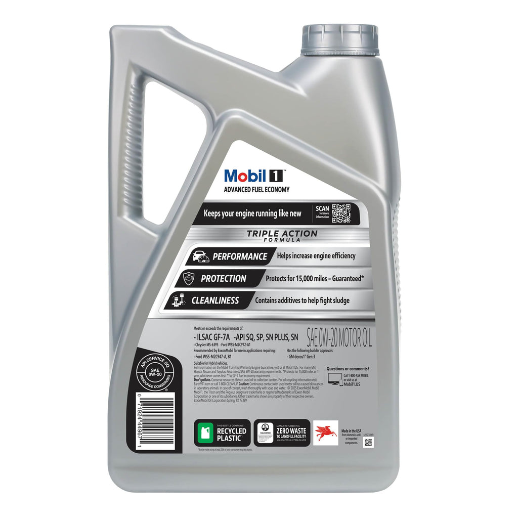 Full Synthetic Motor Oil 0W-20 5 Quart U560710