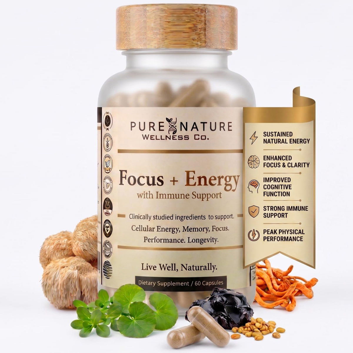 Organic Mushroom Complex Nootropic B54468