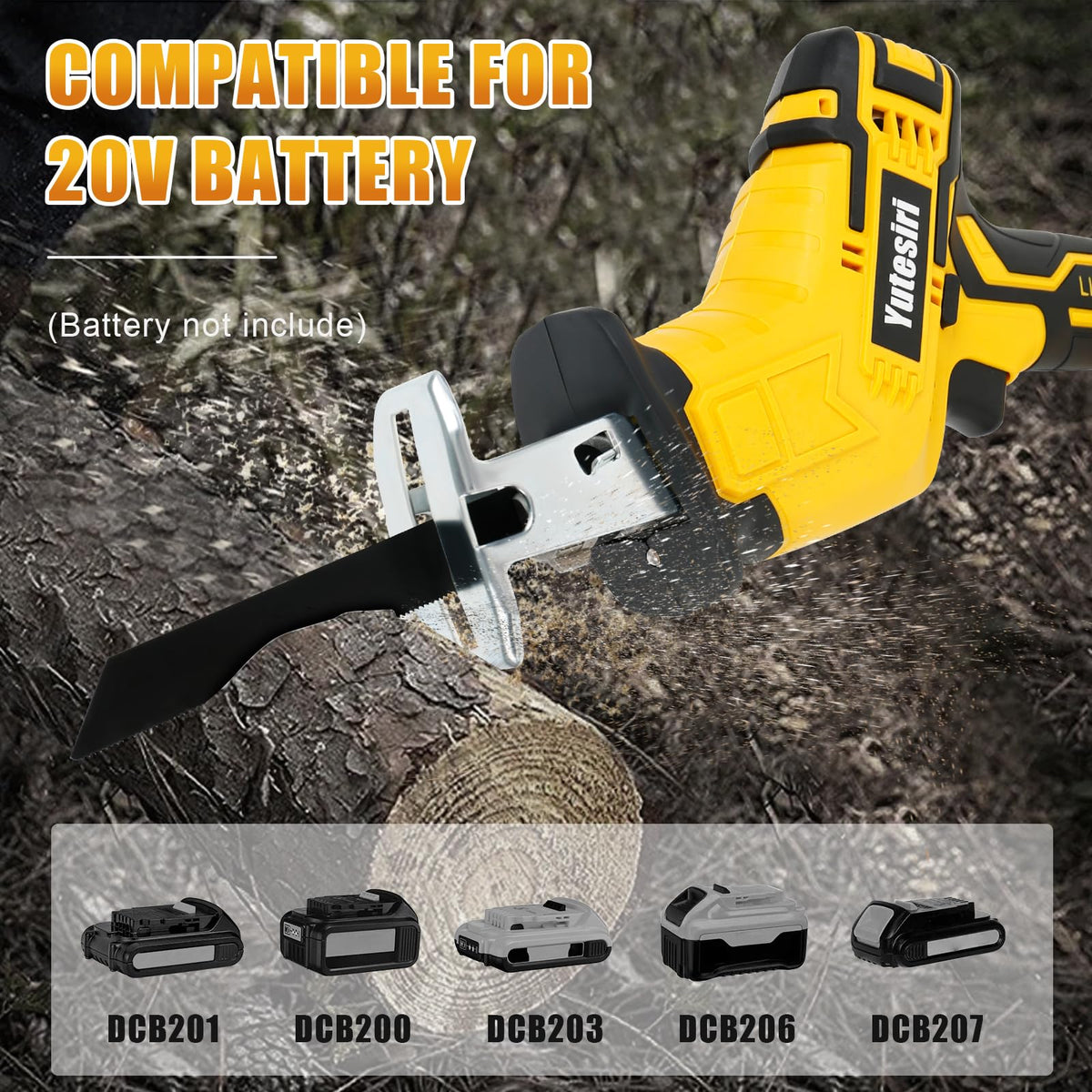 Cordless Reciprocating Saw, 0-3000SPM Variable Speed, 4 Saw Blades H272297