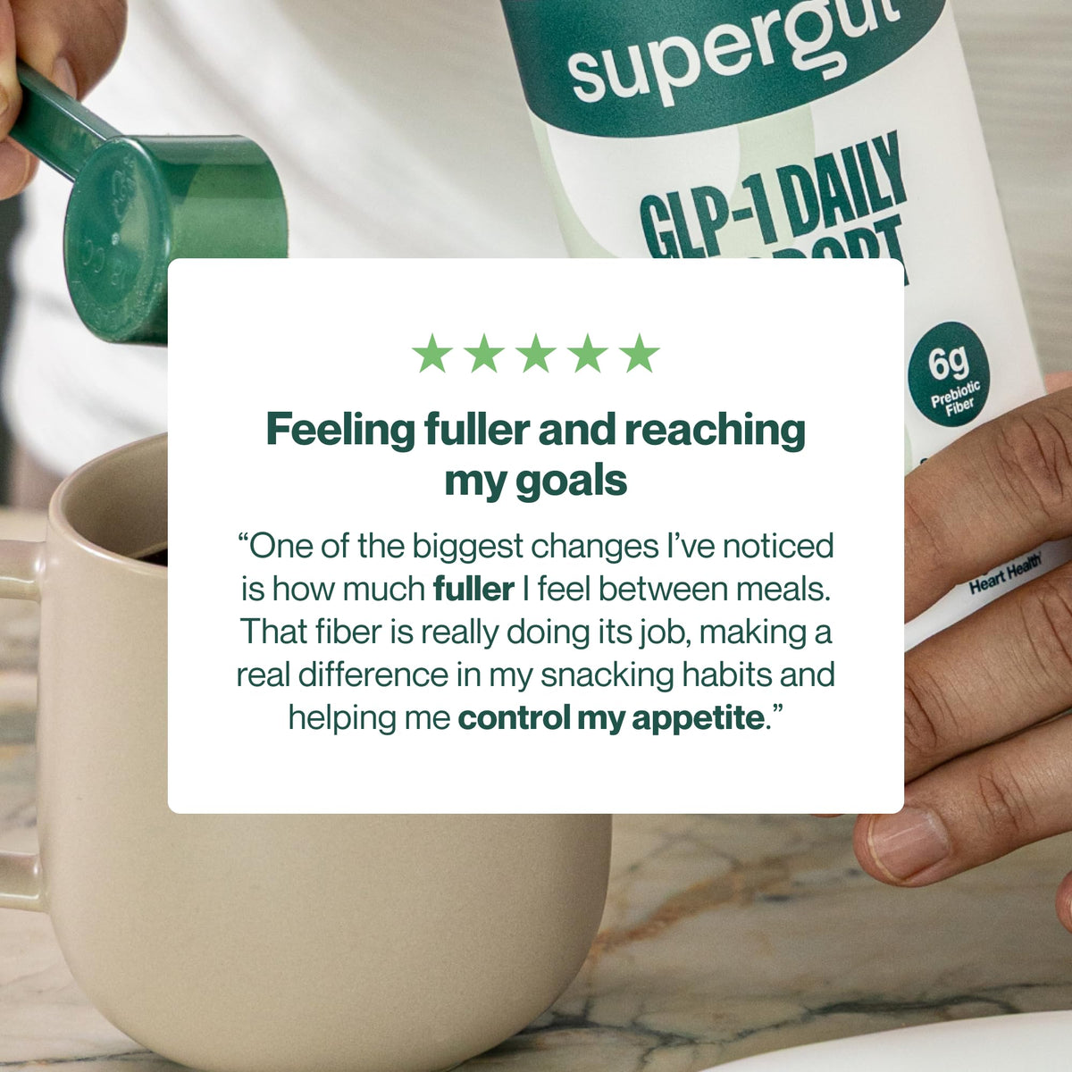 High Fiber GLP-1 Supplement Powder Drink Mix 20 Servings U883