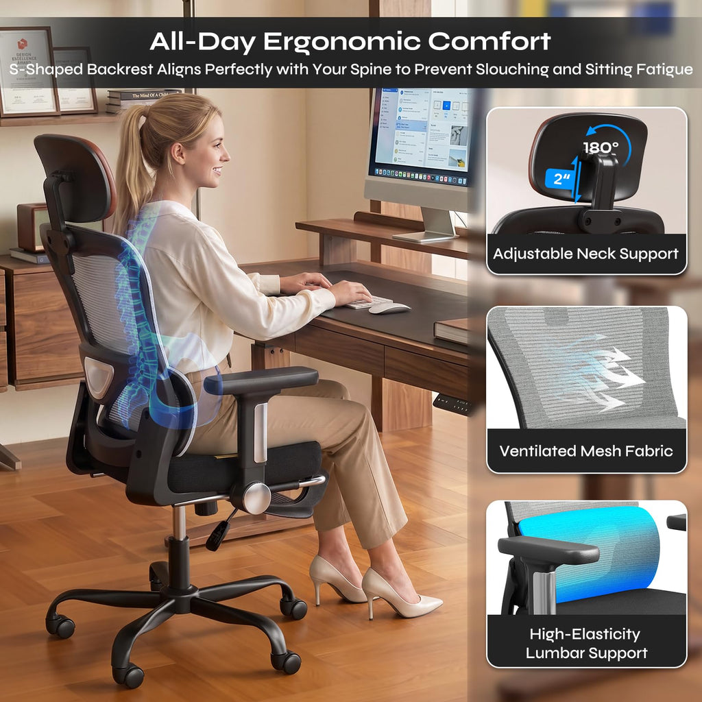 Ergonomic High Back Mesh Office Chair W129408