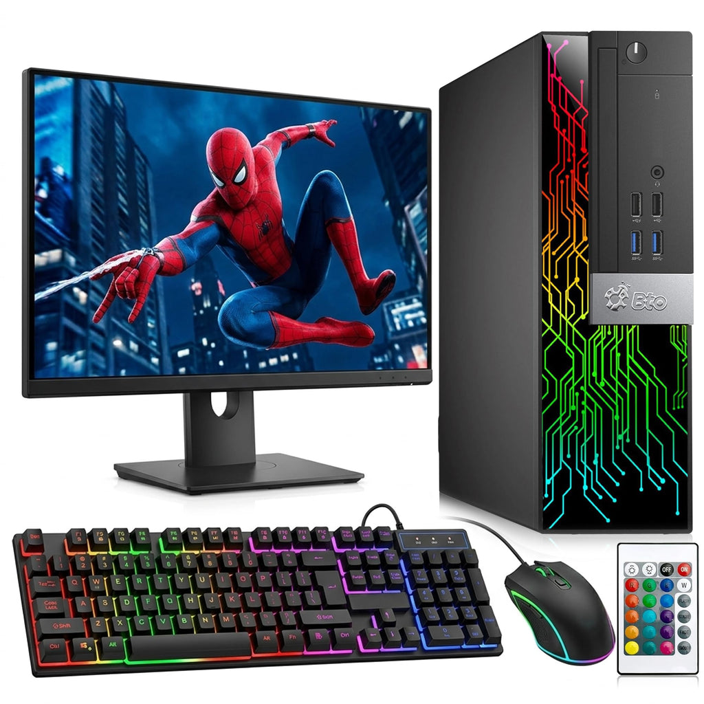 RGB Gaming PC with 24 Inch Monitor Intel i5 16GB RAM 512GB SSD K680
