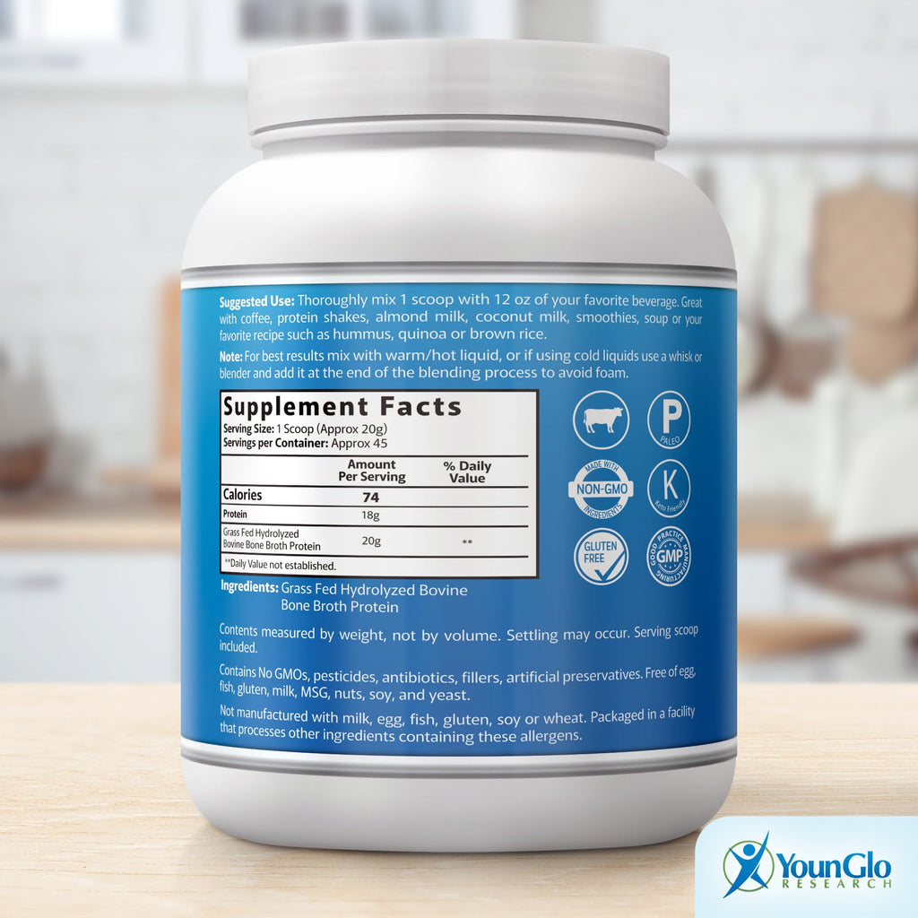 Beef Protein Powder 2 lb 4 PK Unflavored Grass Fed M7999