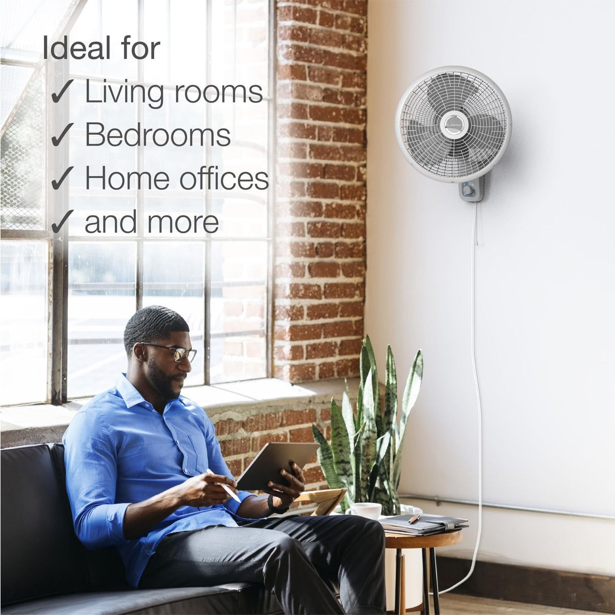 16" 3-Speed Oscillating Wall Mount Fan K3271