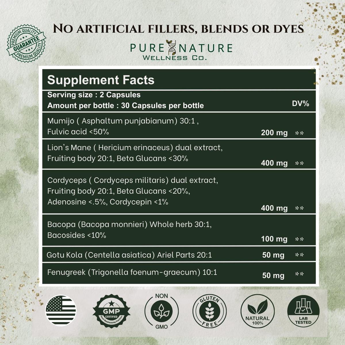 Organic Mushroom Complex Nootropic B54468