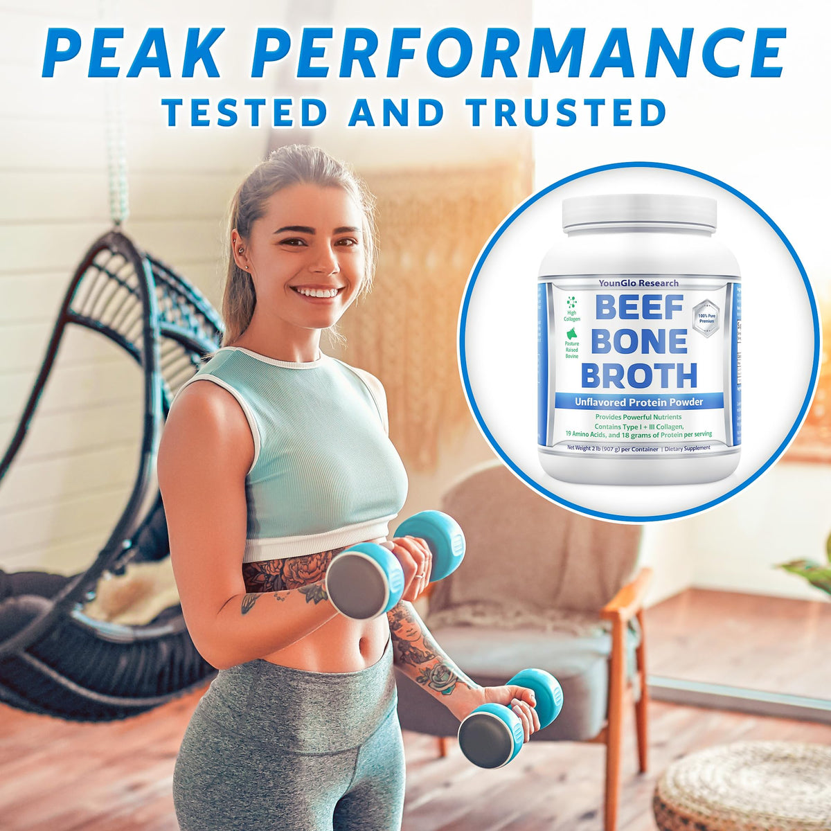 Beef Protein Powder 2 lb 4 PK Unflavored Grass Fed M7999
