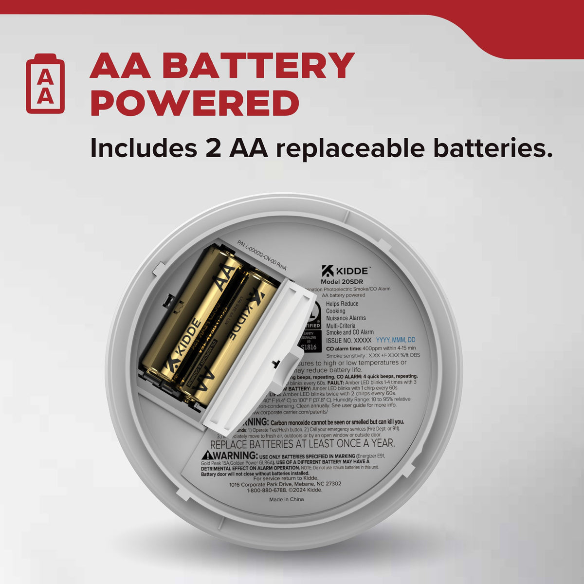 Battery Powered Smoke and Carbon Monoxide Detector A471
