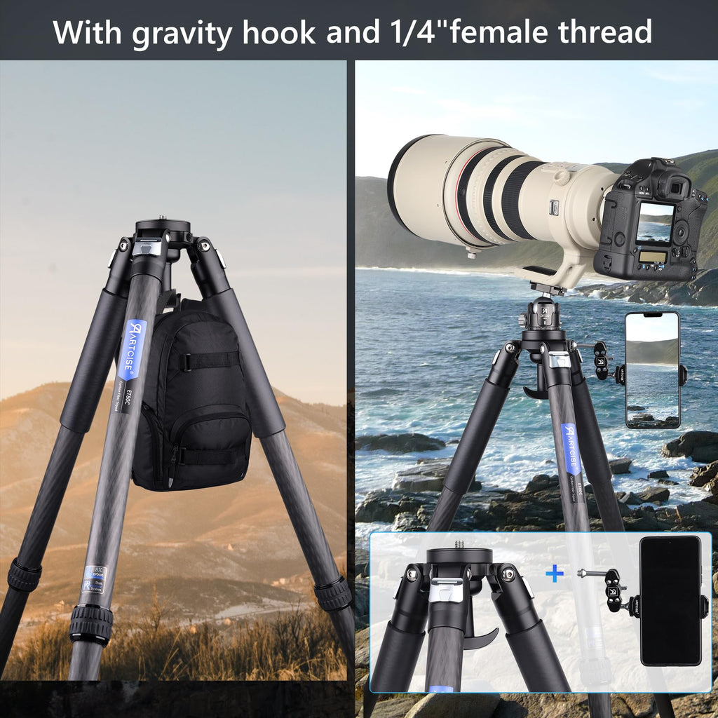 Carbon Fiber 32mm Tube Camera Tripod with 65mm Bowl Adapter W377225