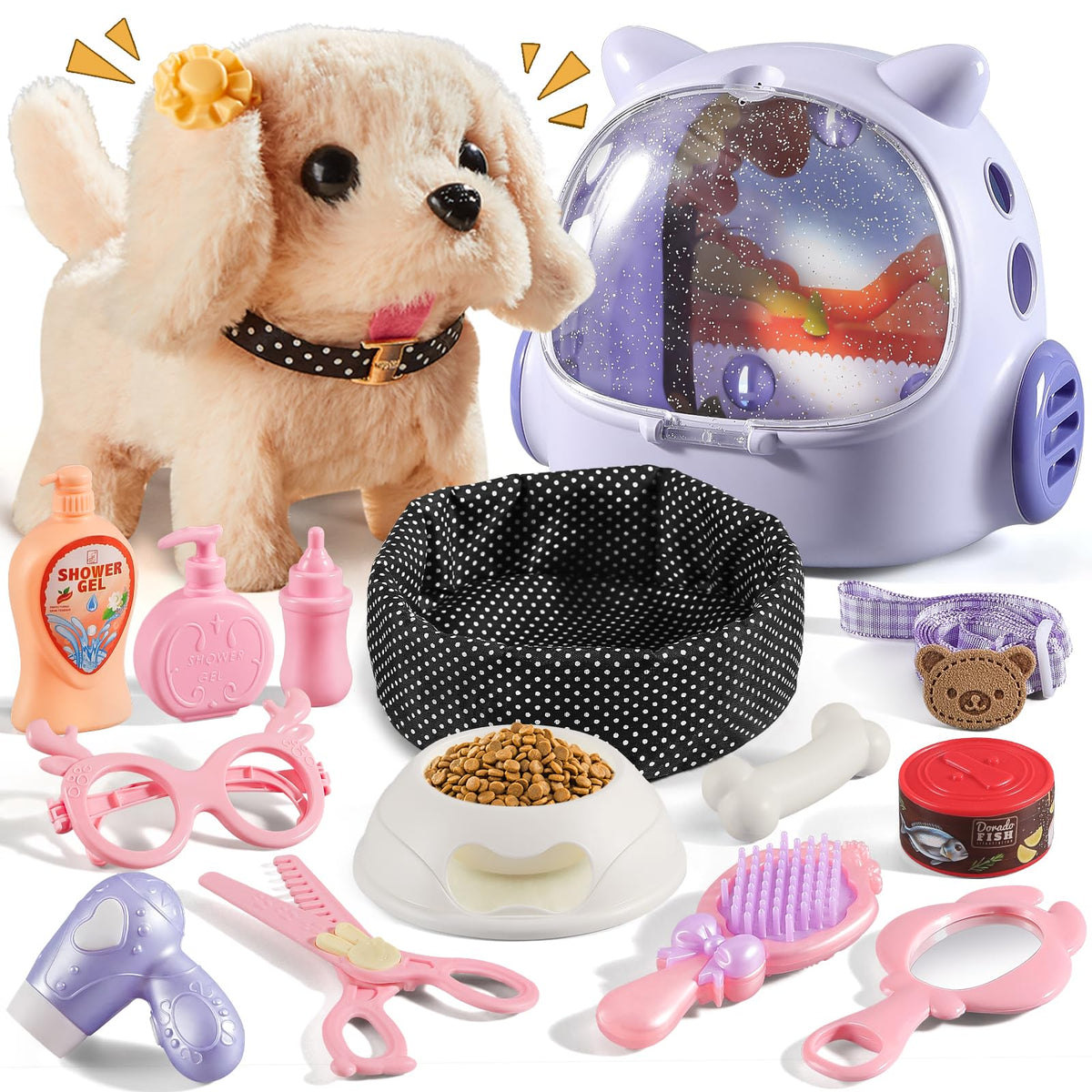 16 Pcs Robot Dog Toys for Girls P3167