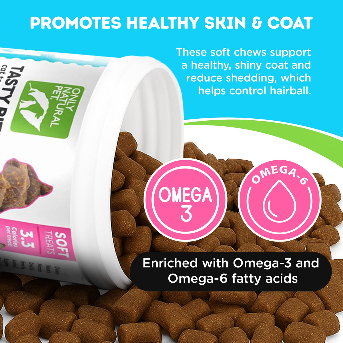 Chicken and Liver Flavor Soft Chews for Cats 60 Count A80468