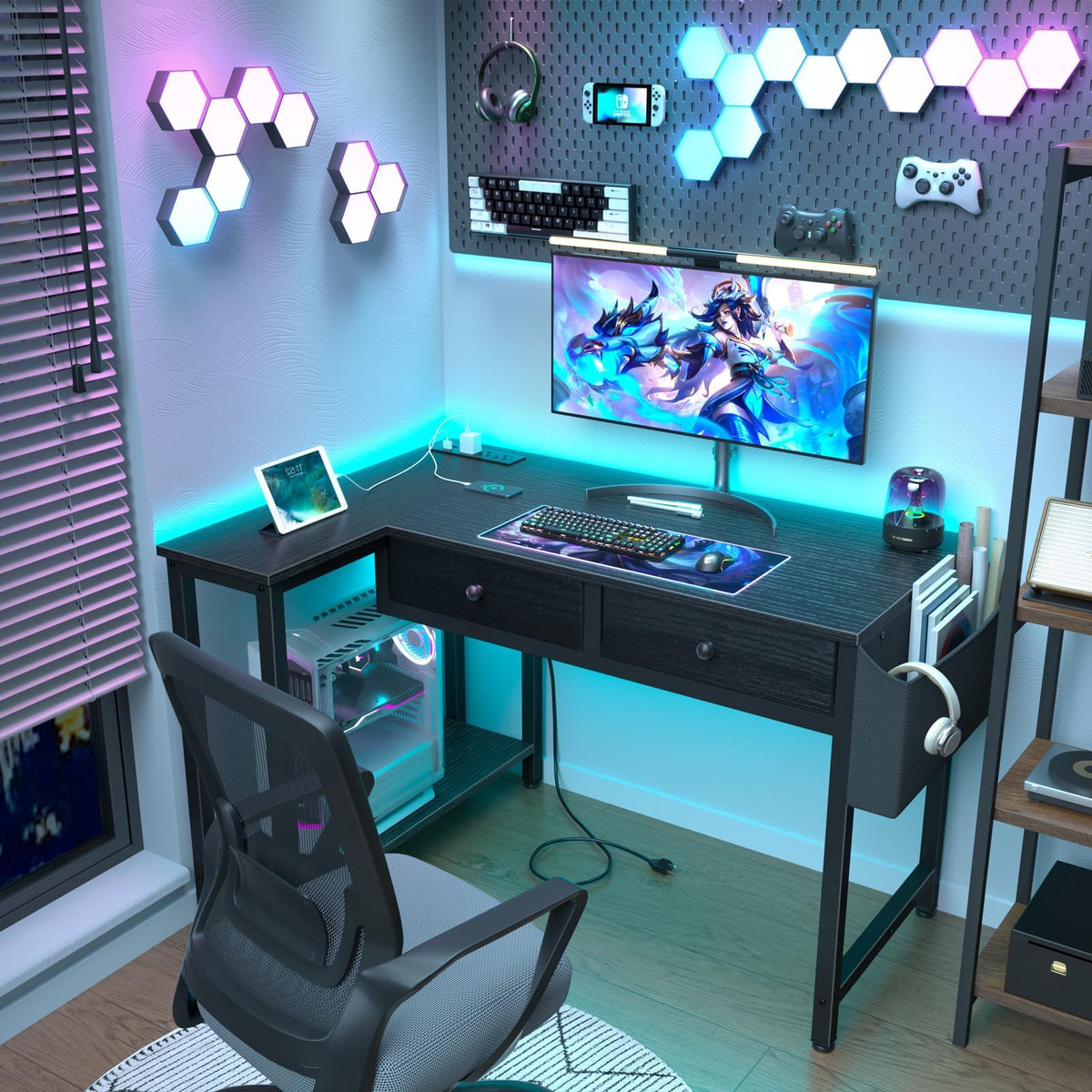 Black Corner Desk E74833