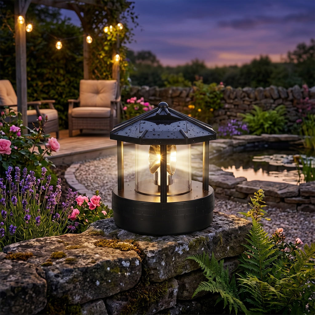 Solar Powered Rotating Lighthouse G561186