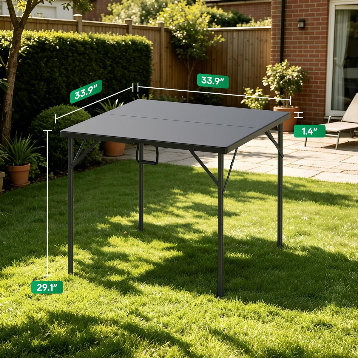 34 Inch Black Folding Card Table X281