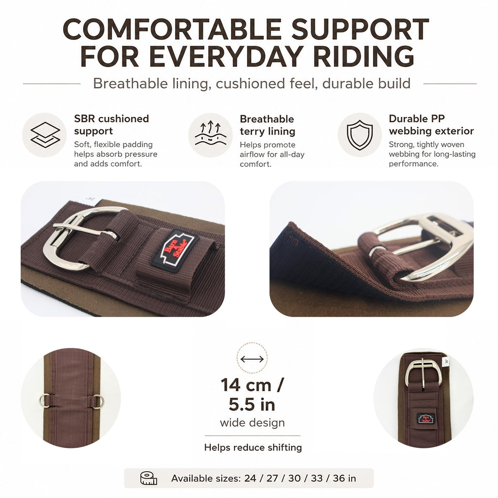 Western Horse Cinch with Stainless Steel Buckles V887