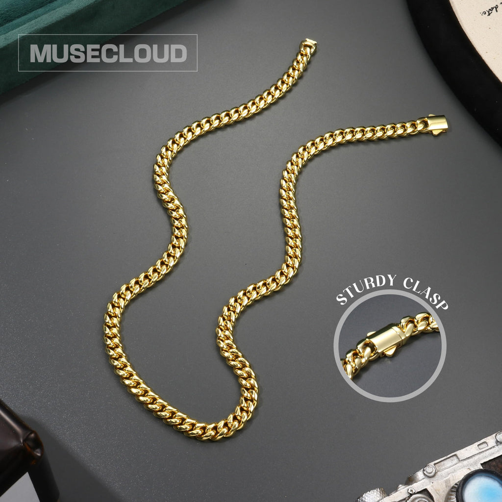 Gold Cuban Link Chain 5-14mm Stainless Steel K190